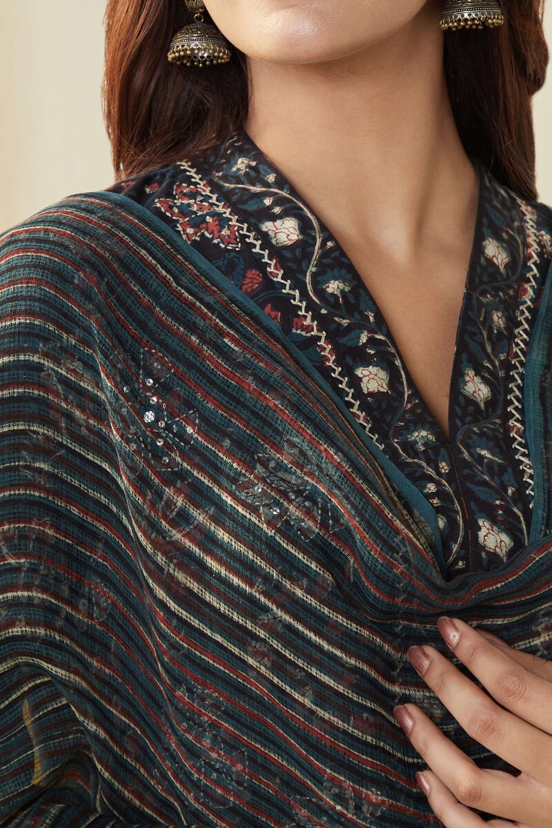 Bagru Hand Block-Printed Kota Dupatta