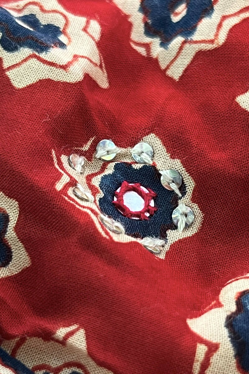 Bagru Hand Block-Printed A-Line Viscose Kurta