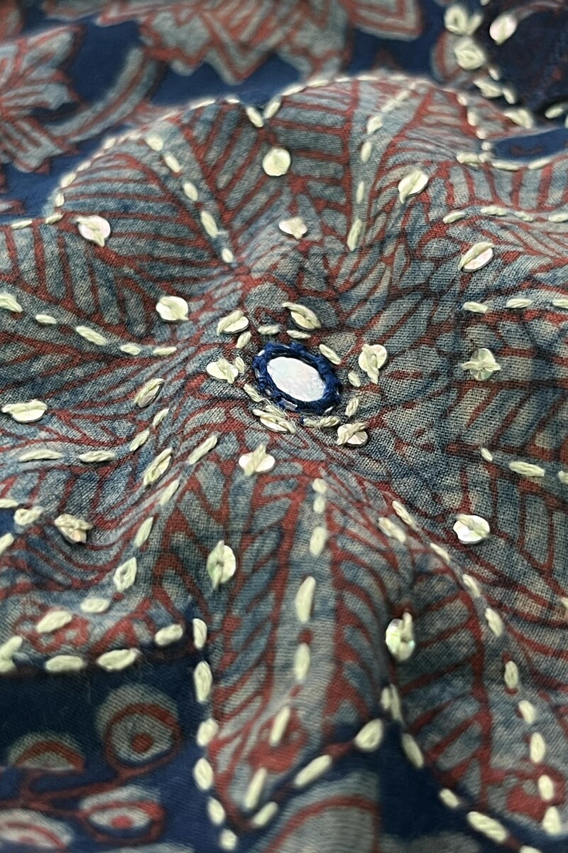 Akola Hand Block-Printed Straight Cotton Kurta