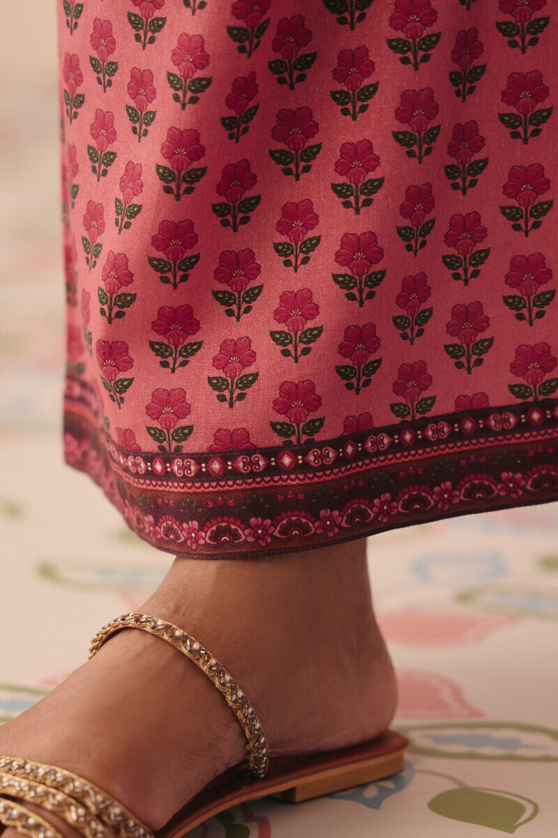 Pink Printed Cotton Farsi