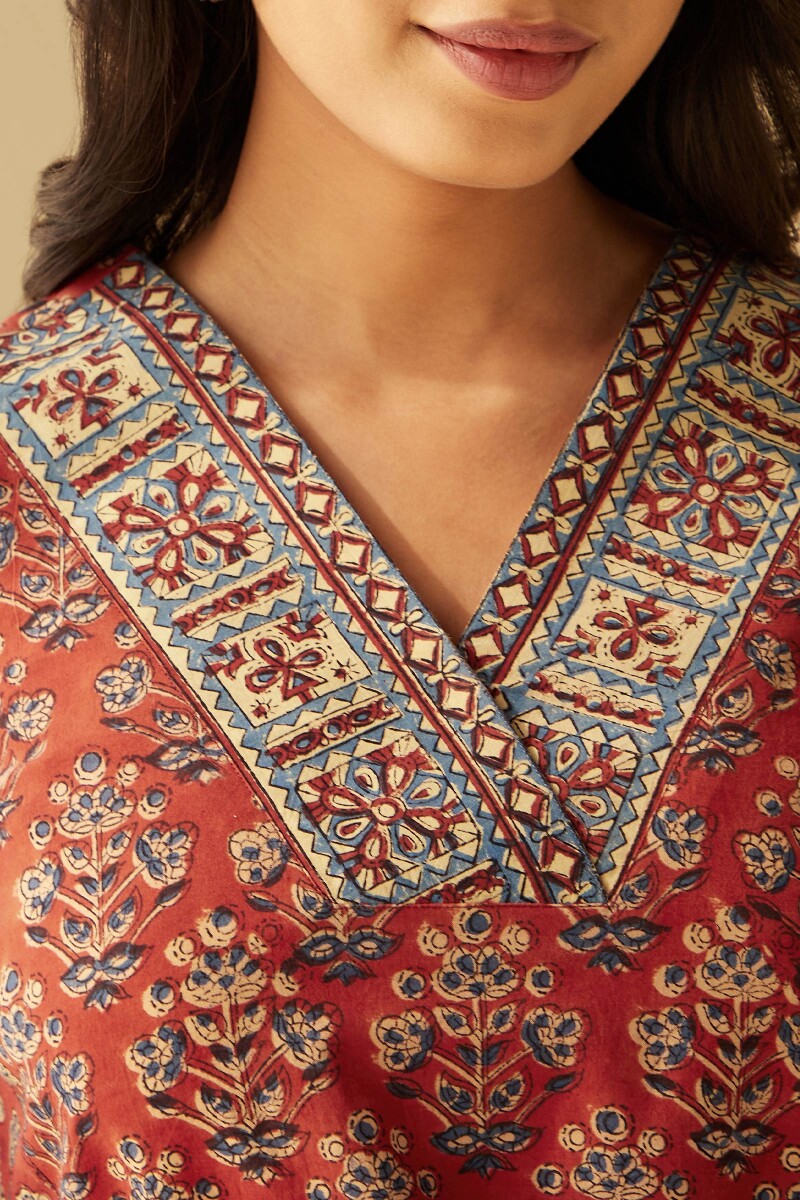 Bagru Hand Block-Printed Cotton Top
