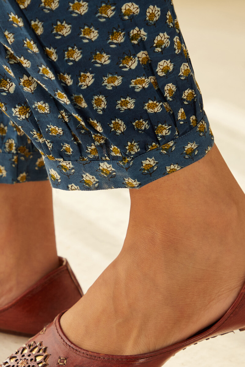 Bagru Hand Block-Printed Cotton Izhaar Pants