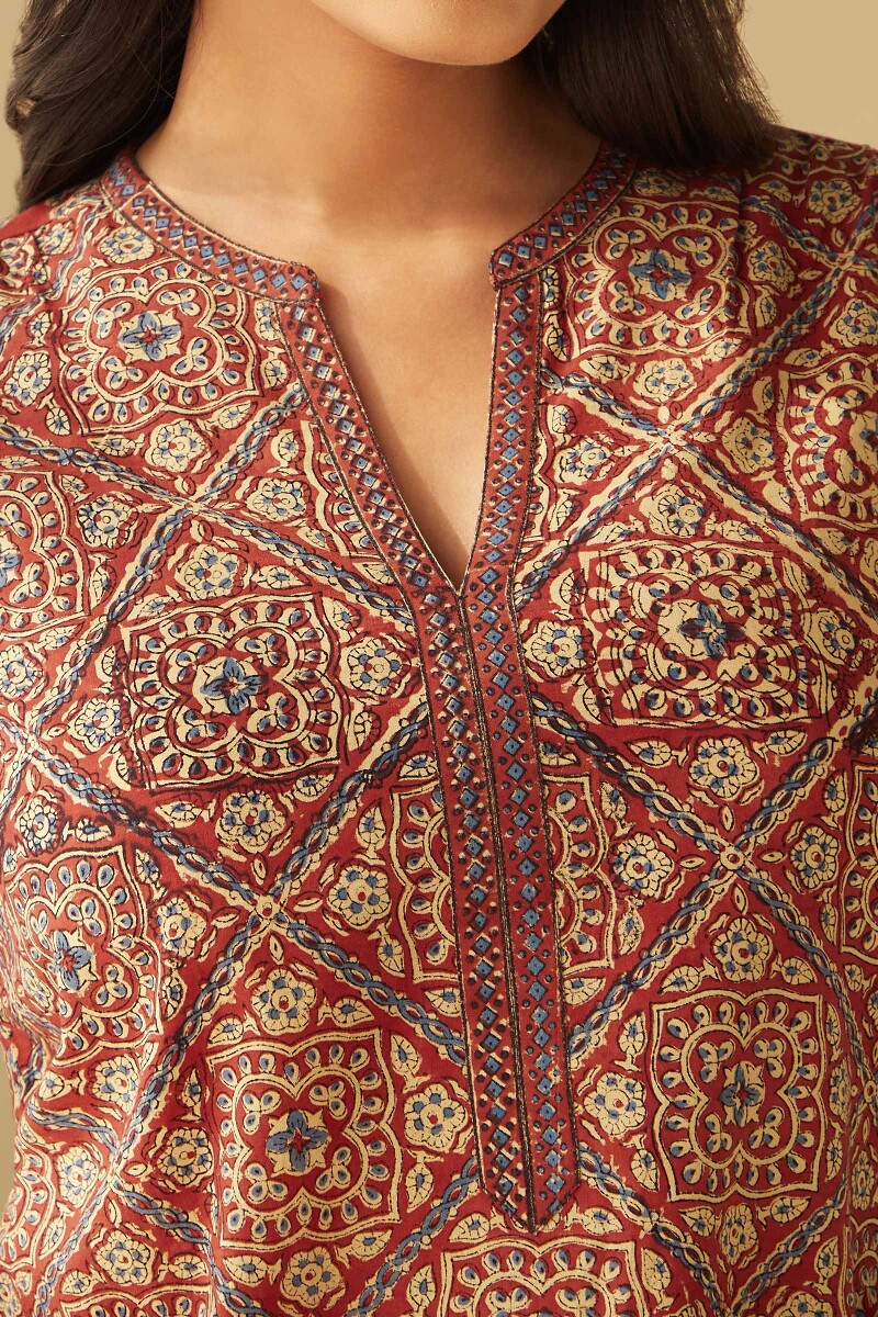 Bagru Hand Block-Printed Cotton Top