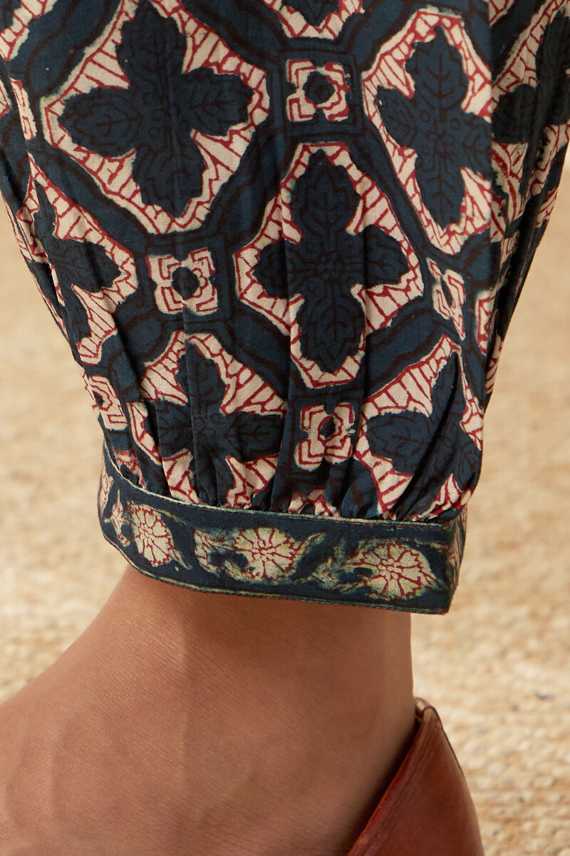 Bagru Hand Block-Printed Cotton Izhaar Pants