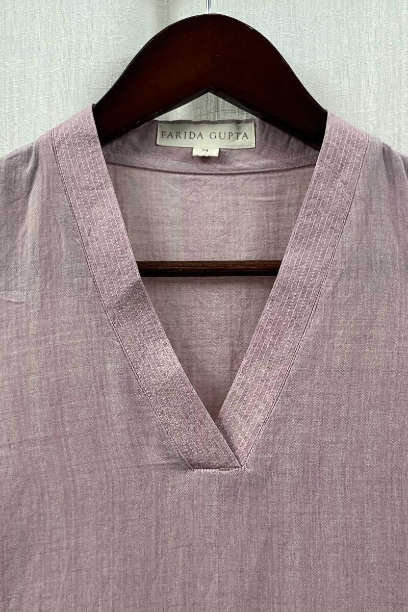 Light Pink Handcrafted Straight Handloom Cotton Kurta
