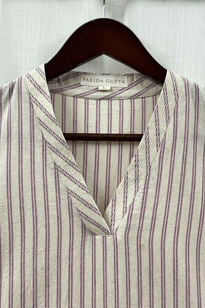 Cream Handcrafted Straight Handloom Cotton Kurta