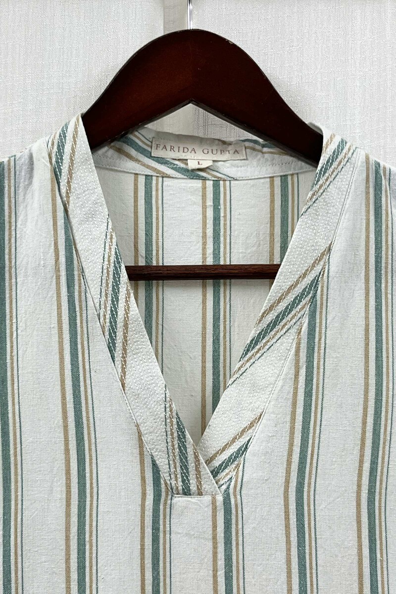 White Handcrafted Straight Handloom Cotton Kurta