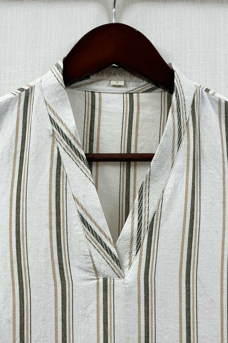 White Handcrafted Straight Handloom Cotton Kurta