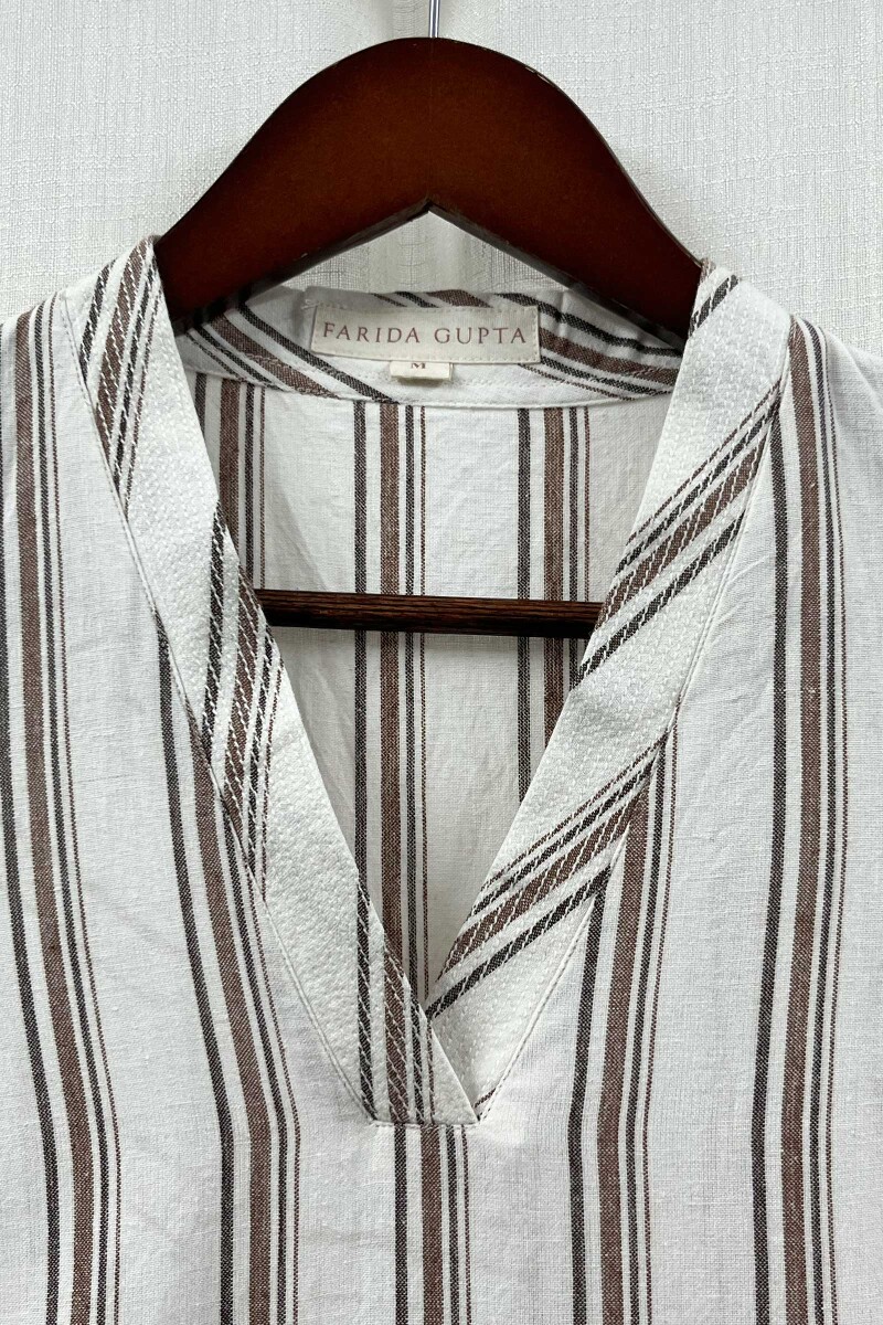 White Handcrafted Straight Handloom Cotton Kurta