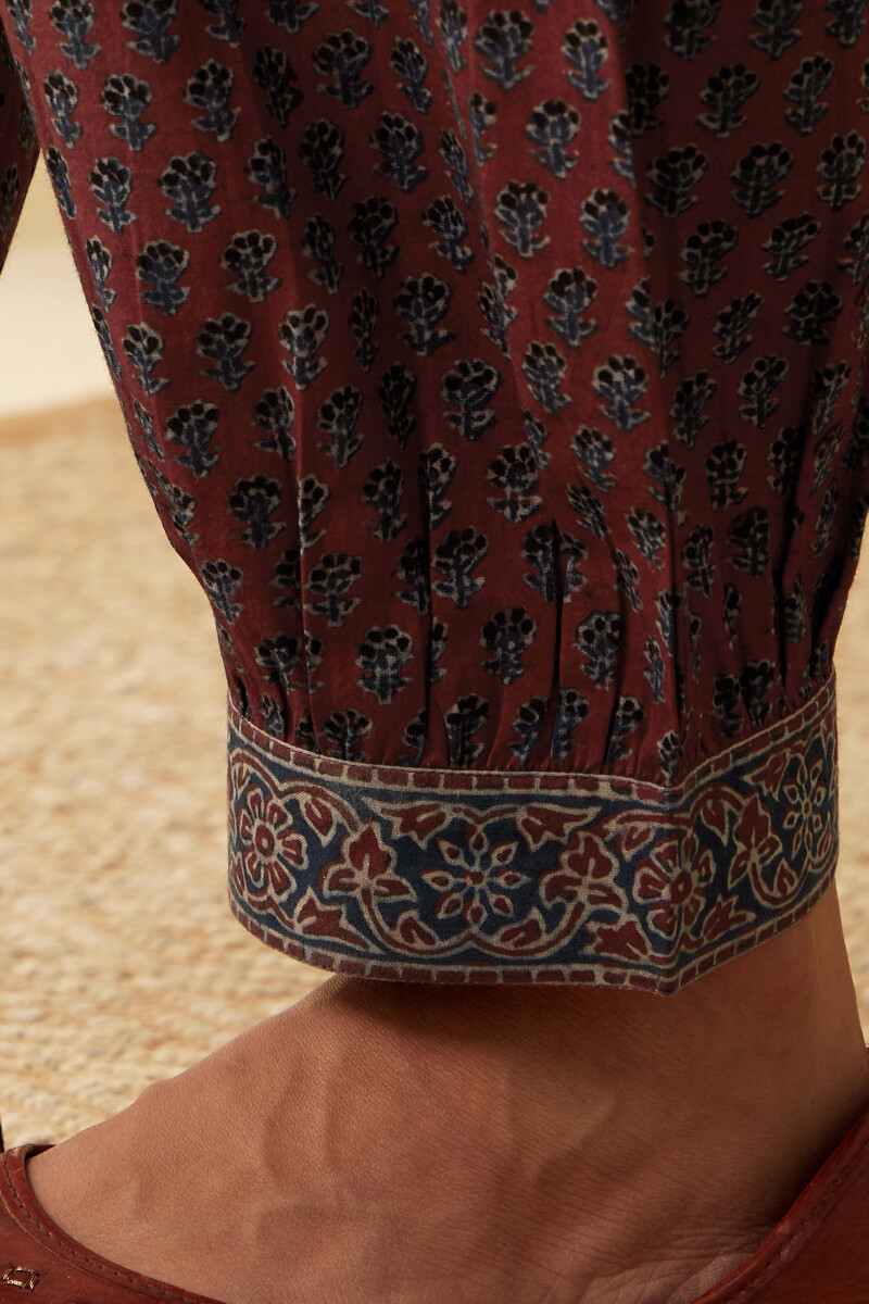 Ajrak Hand Block-Printed Cotton Izhaar Pants
