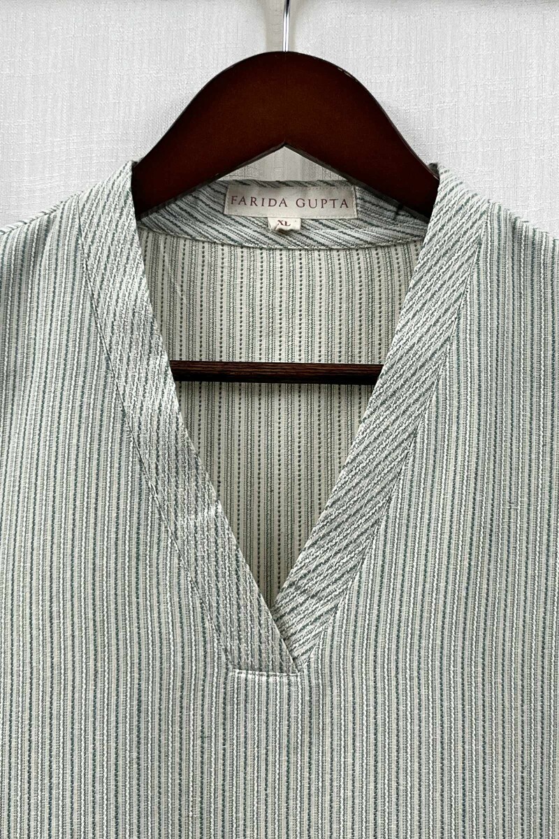Cream Handcrafted Straight Handloom Cotton Kurta