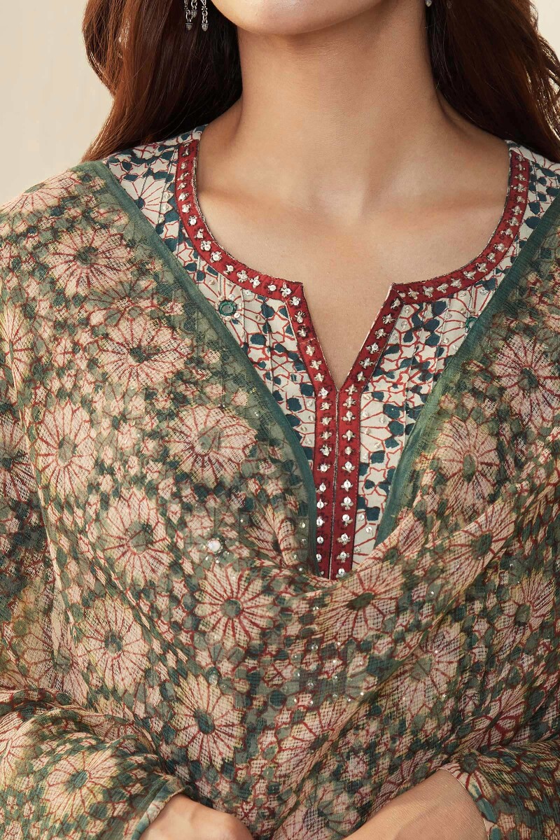 Bagru Hand Block-Printed Kota Dupatta