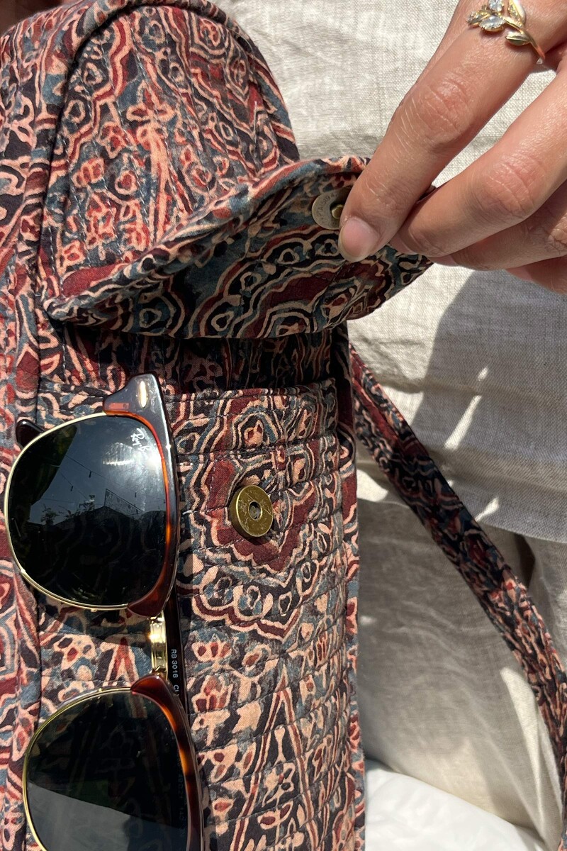 Ajrak Hand Block-Printed Cotton Duffel Bag