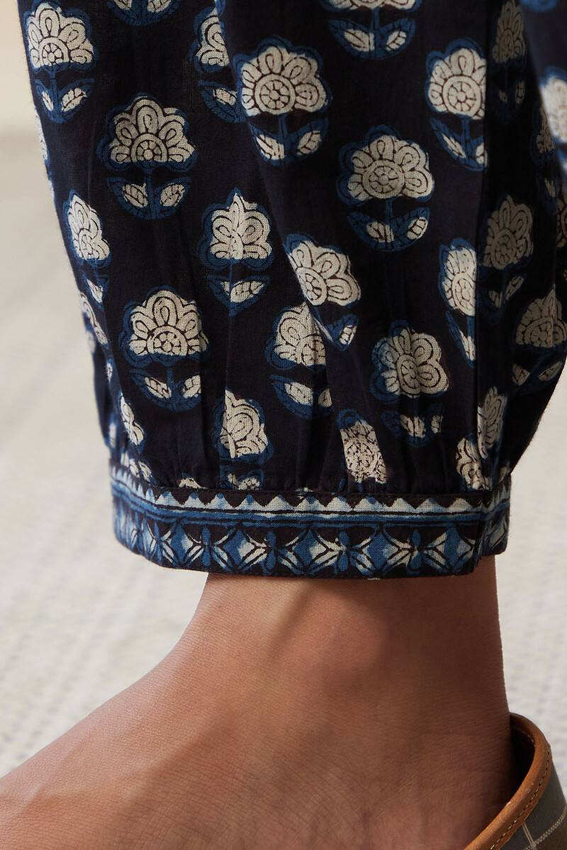 Bagru Hand Block-Printed Cotton Izhaar Pants
