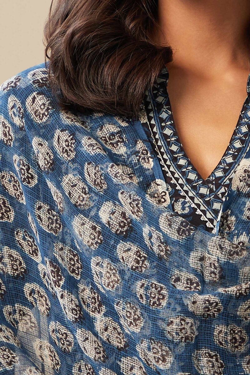 Bagru Hand Block-Printed Kota Dupatta