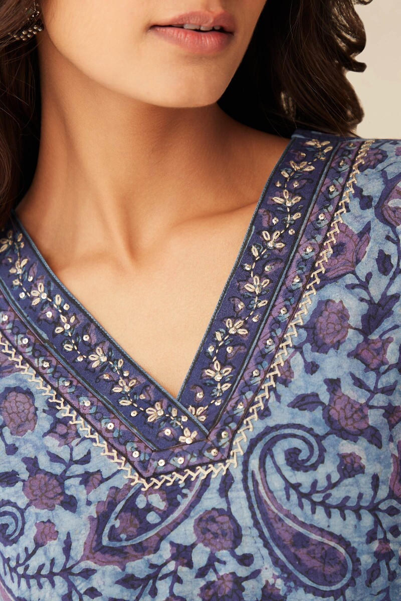 Akola Hand Block-Printed Cotton Top