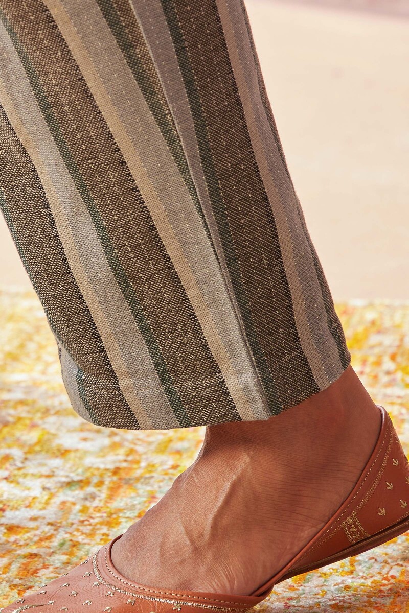 Grey Handcrafted Cotton Pants
