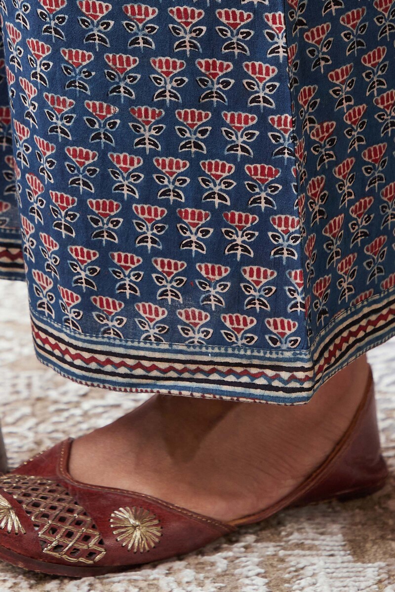 Ajrak Hand Block-Printed Cotton Palazzo