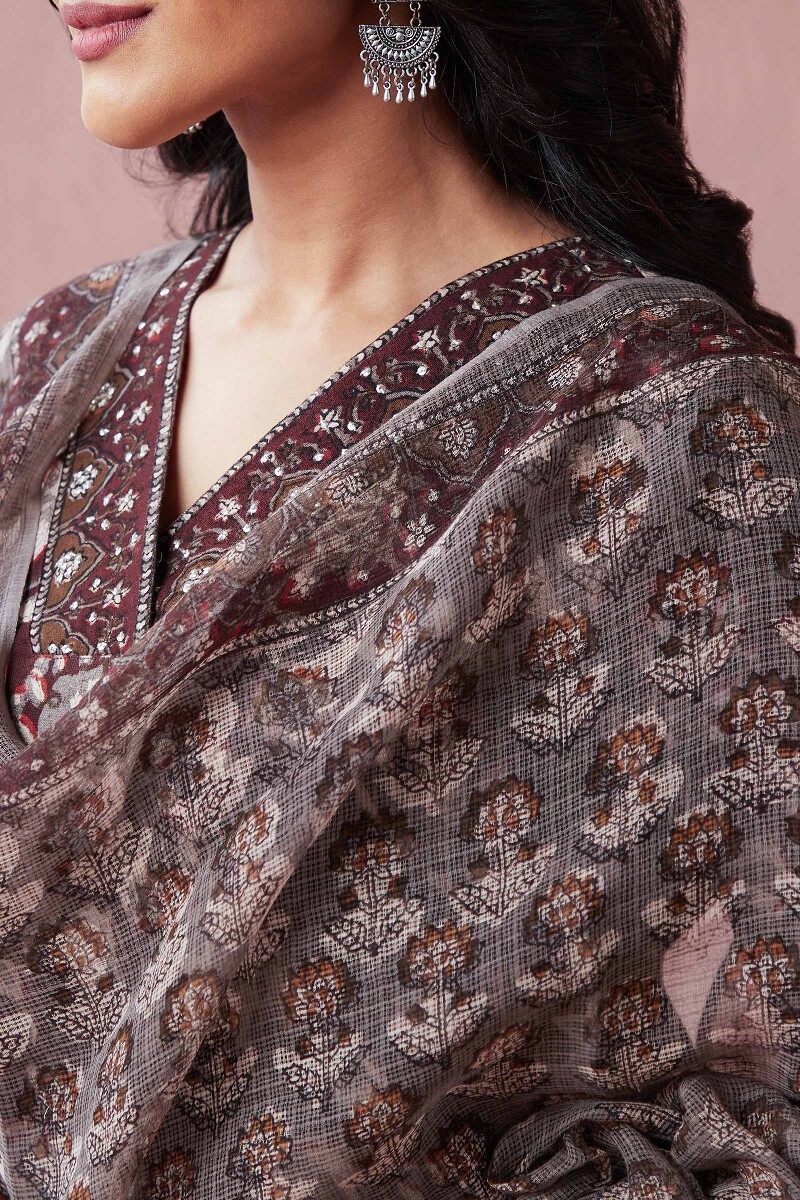 Bagru Hand Block-Printed Kota Dupatta