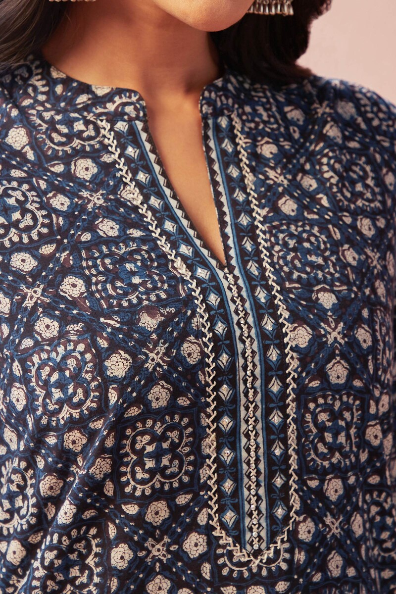 Bagru Hand Block-Printed Cotton Top