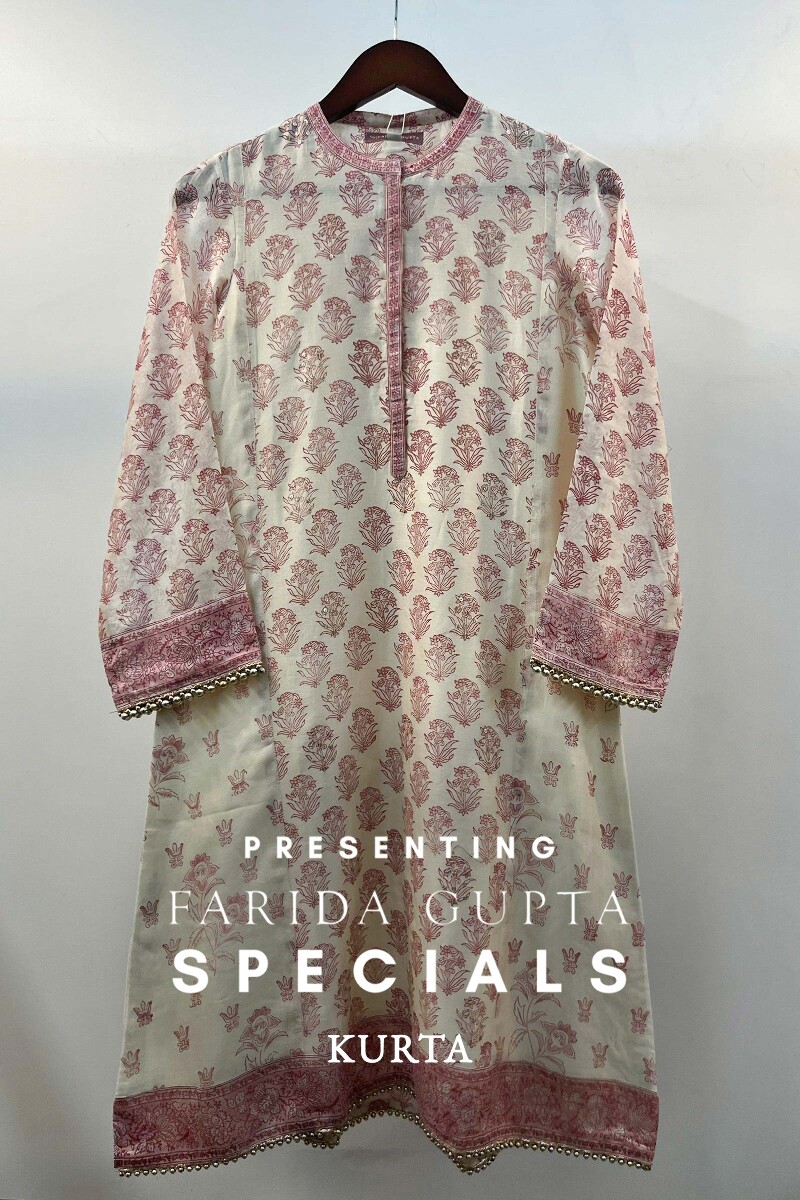 FG Specials: 1 Of 1- Cream Handcrafted Chanderi Kurta
