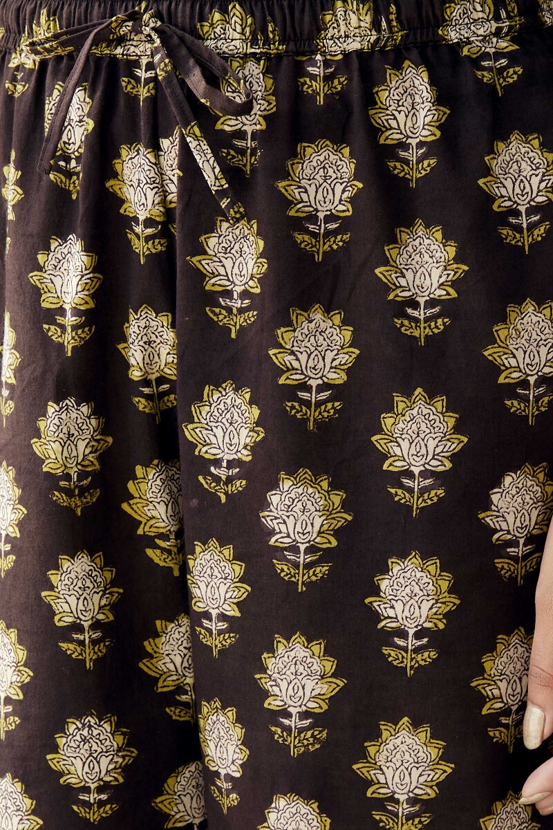 Bagru Hand Block-Printed Cotton Izhaar Pants