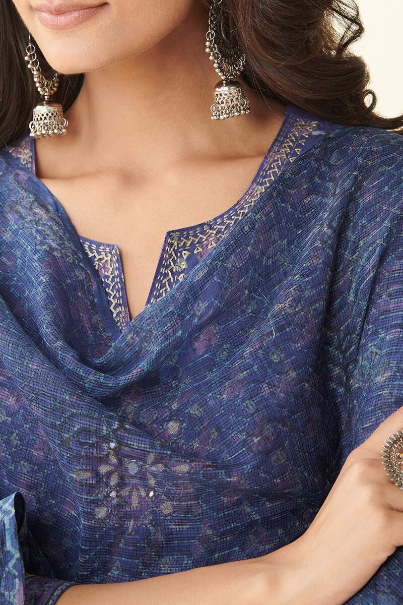 Akola Hand Block-Printed Kota Dupatta