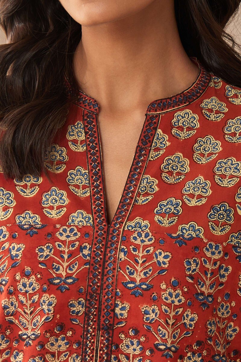 Bagru Hand Block-Printed Cotton Top
