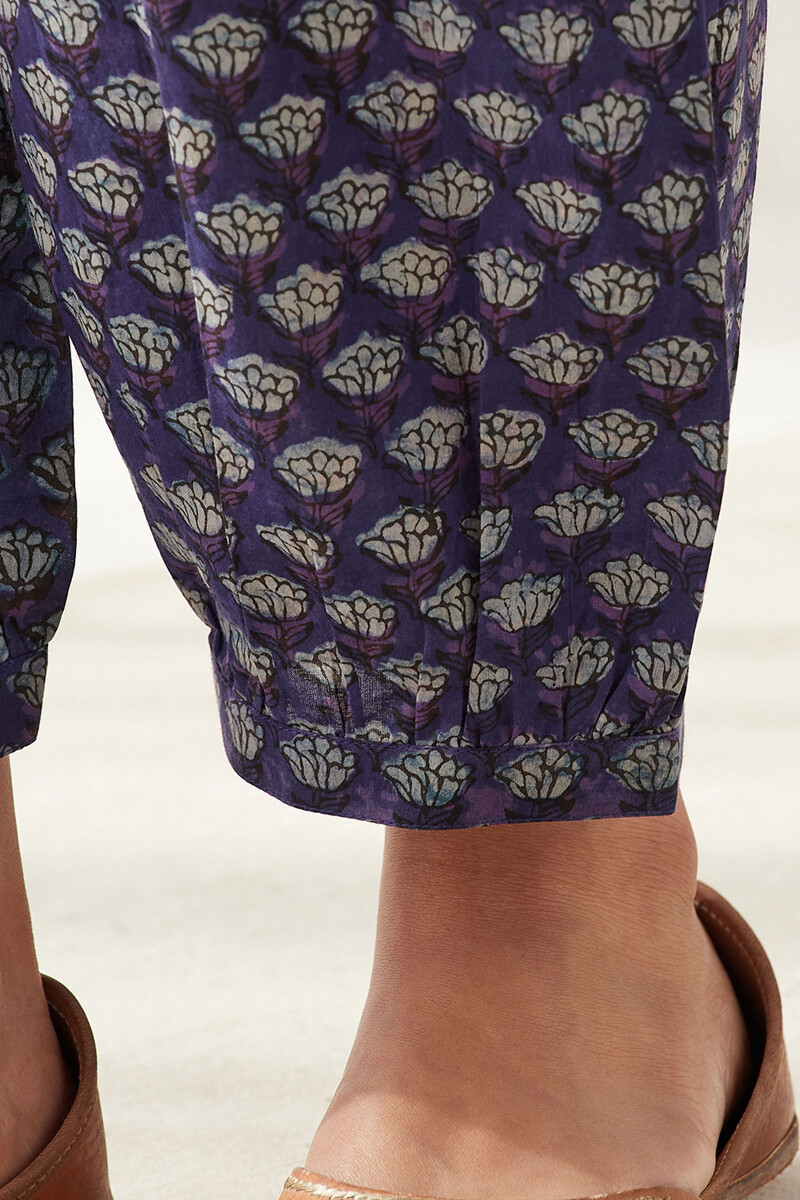 Akola Hand Block-Printed Cotton Izhaar Pants