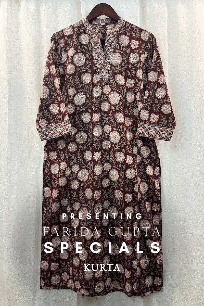 FG Specials: 1 of 1- Bagru Hand Block-Printed Straight Cotton Kurta