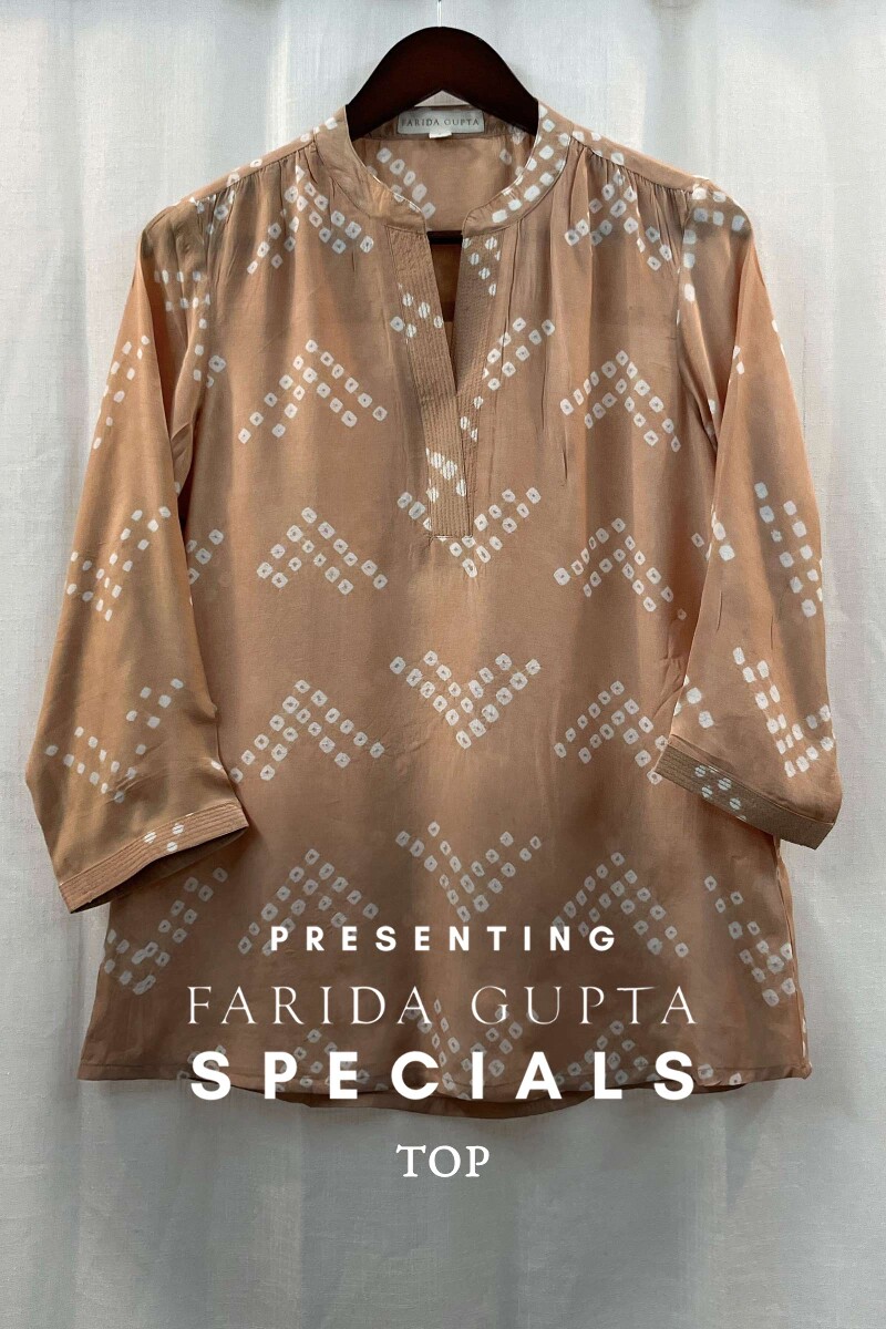 Brown Bandhani Top