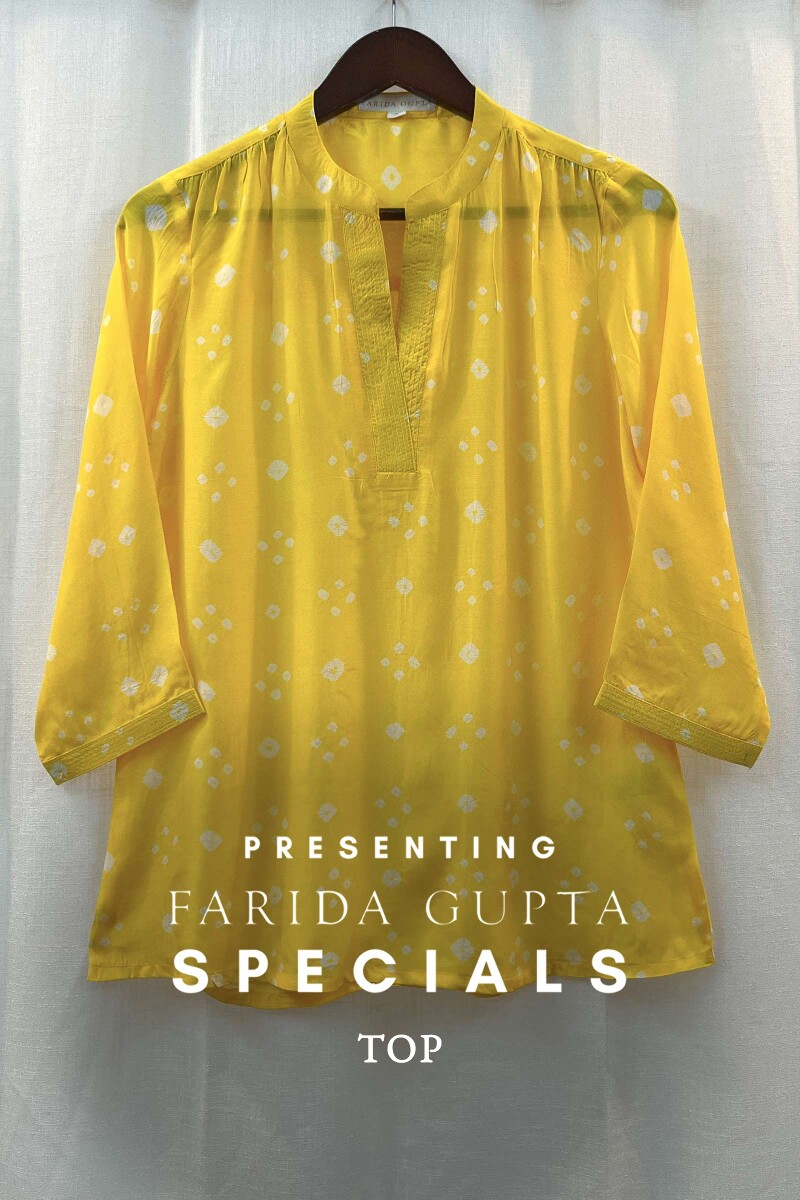 FG Specials: 1 of 1- Yellow Bandhani Top