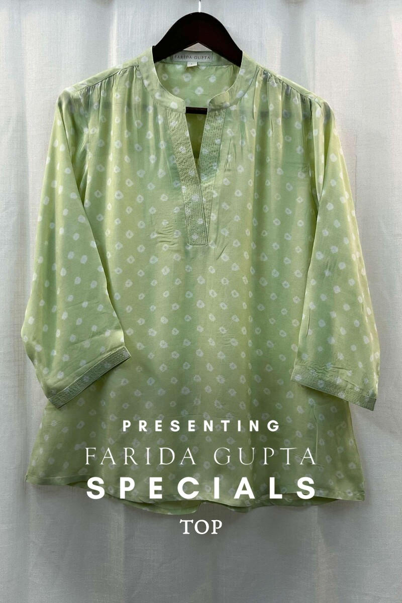 Green Bandhani Top