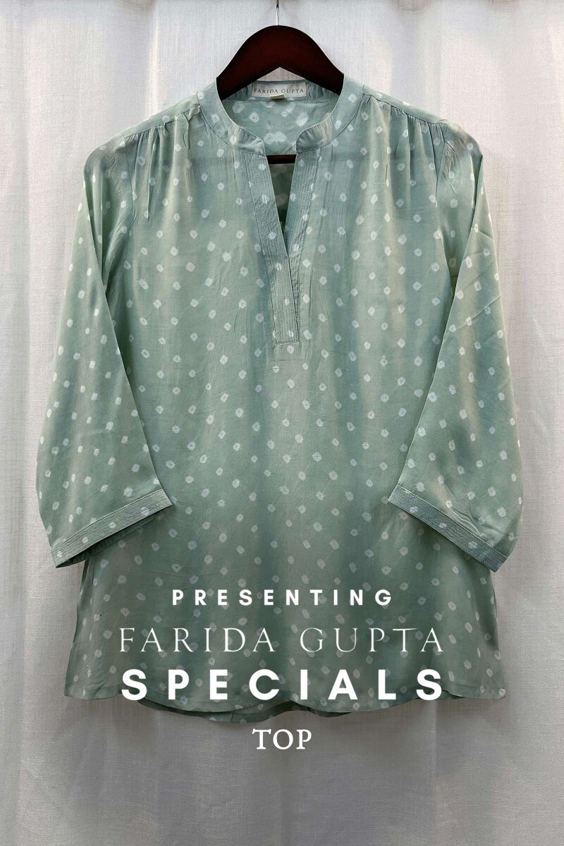 Blue Bandhani Top
