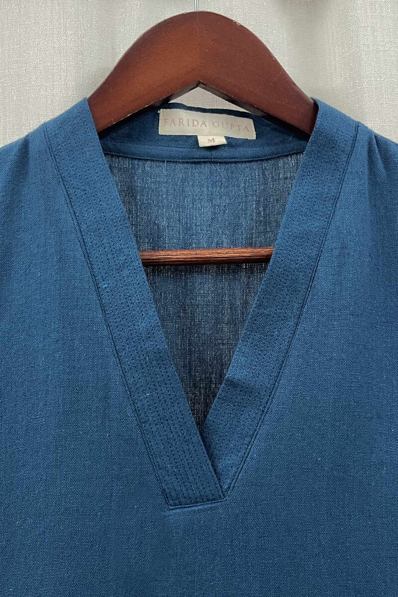 Blue Handcrafted Handloom Kurta