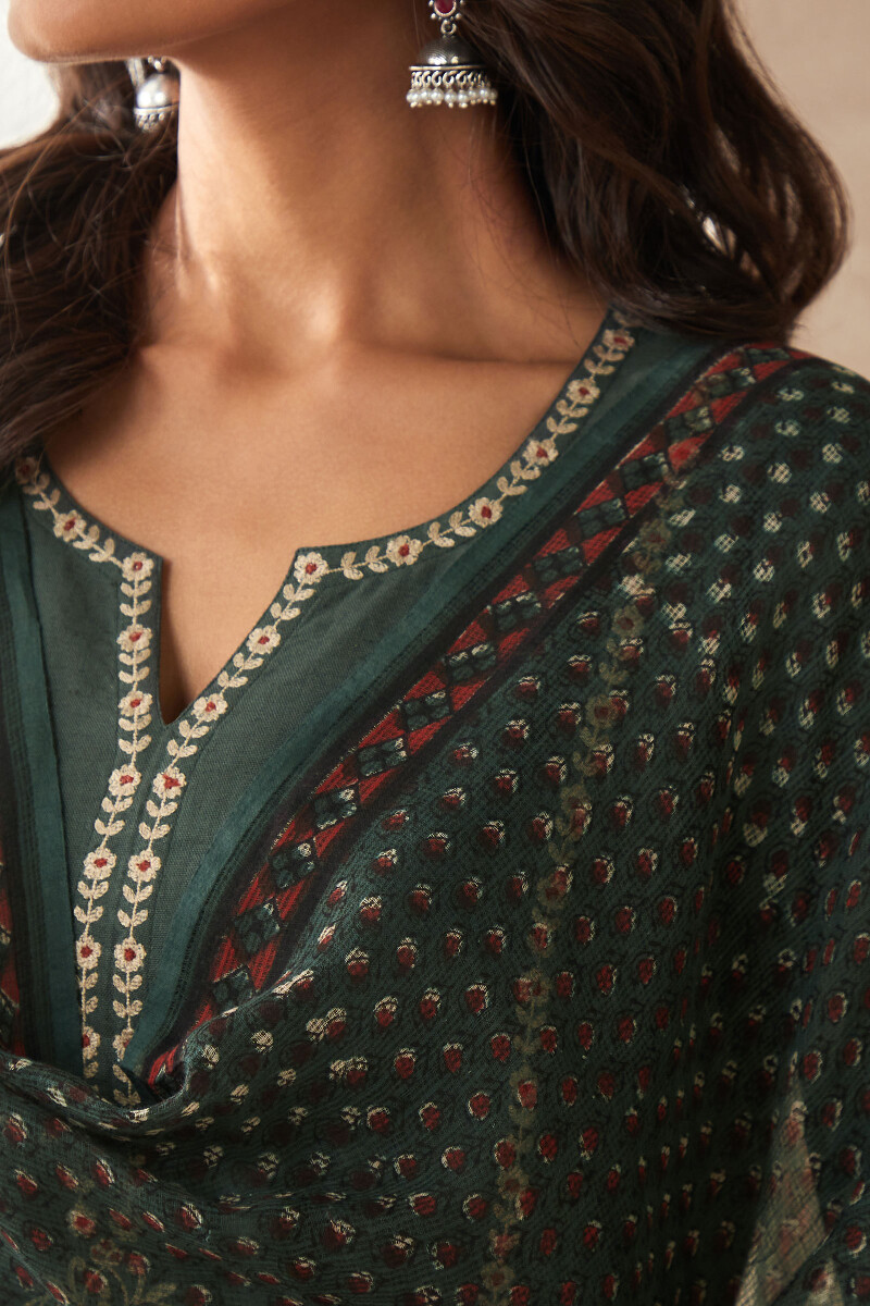 Bagru Hand Block-Printed Kota Dupatta