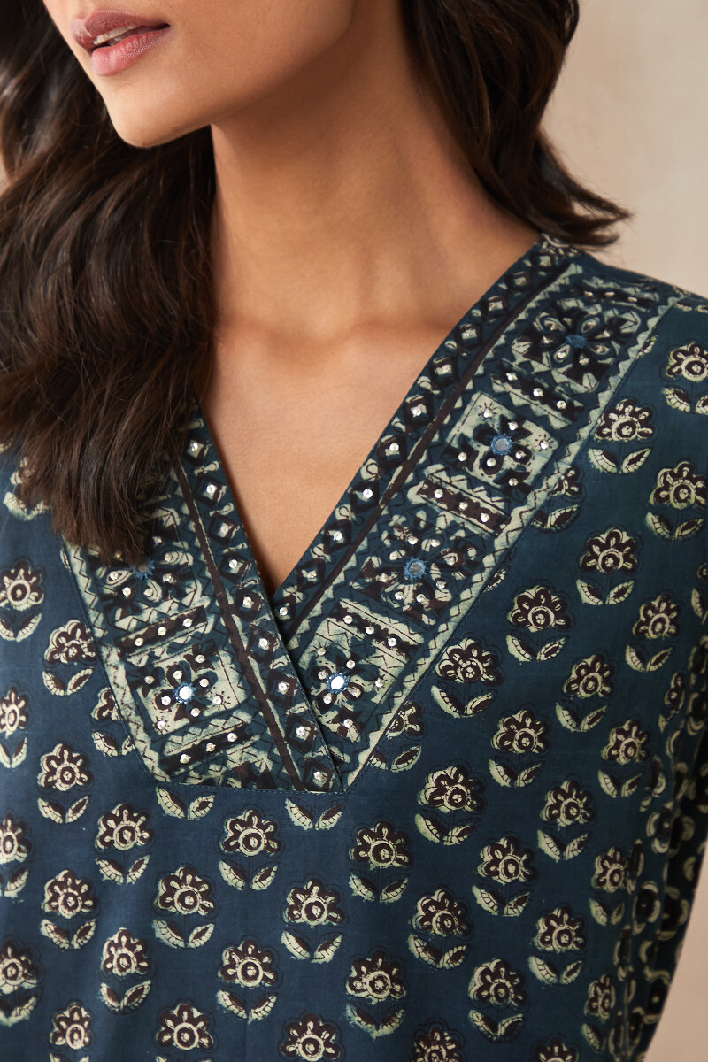 Bagru Hand Block-Printed Cotton Top