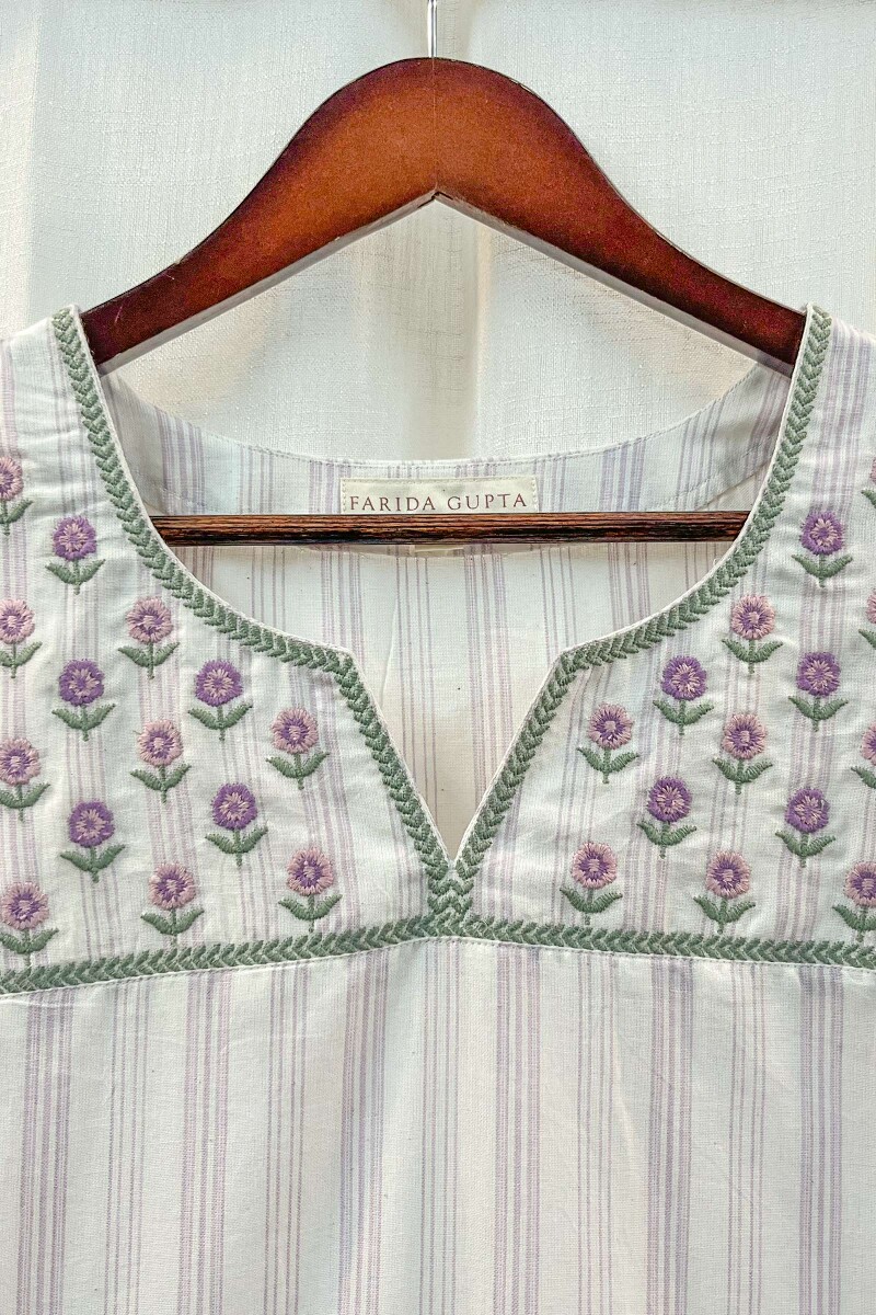 Off-White Handcrafted Straight Handloom Cotton Kurta