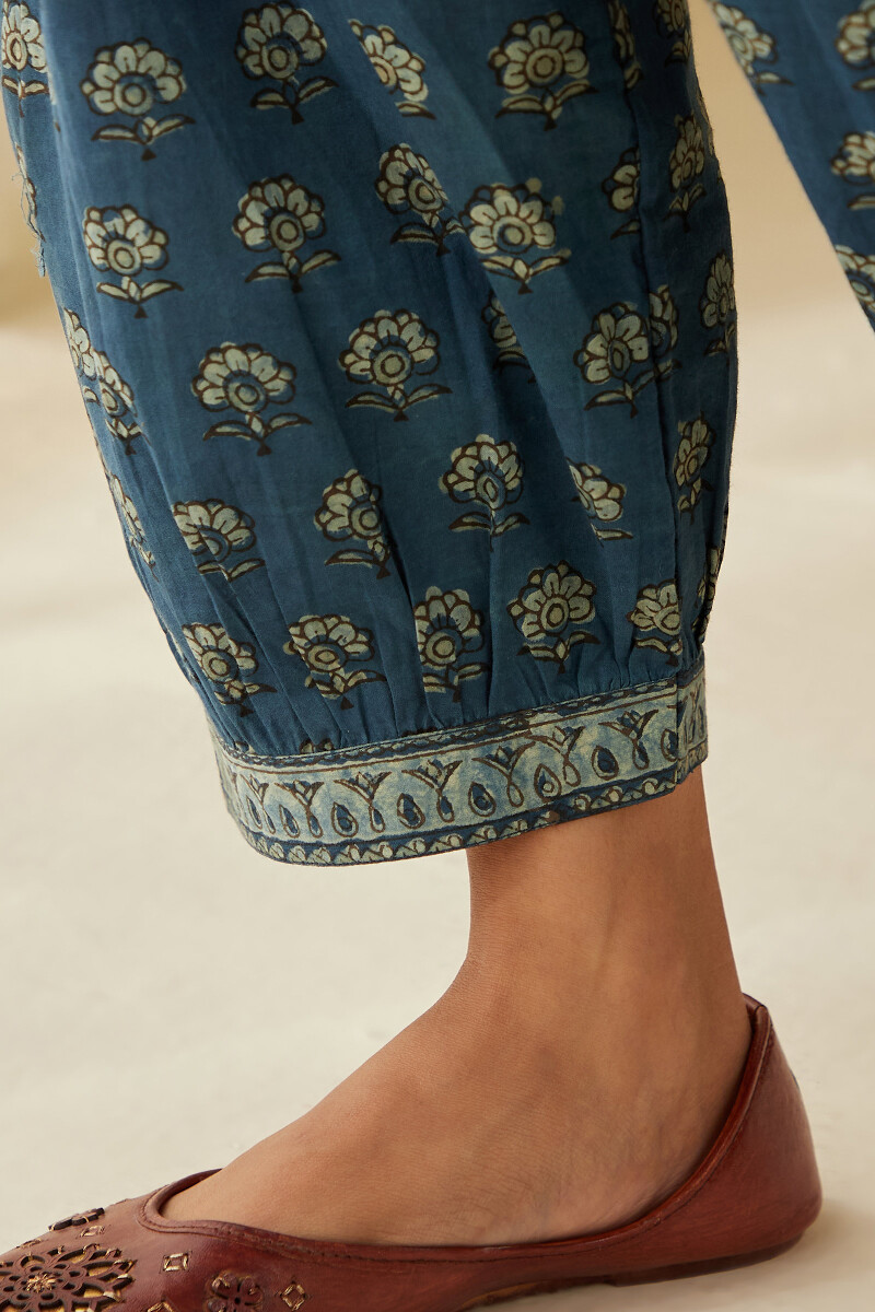 Akola Hand Block-Printed Cotton Izhaar Pants