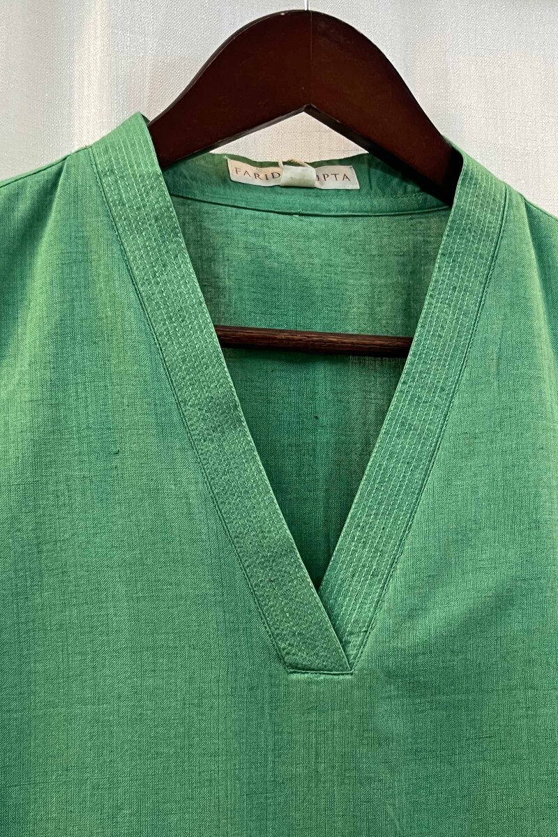 Green Handcrafted Handloom Kurta
