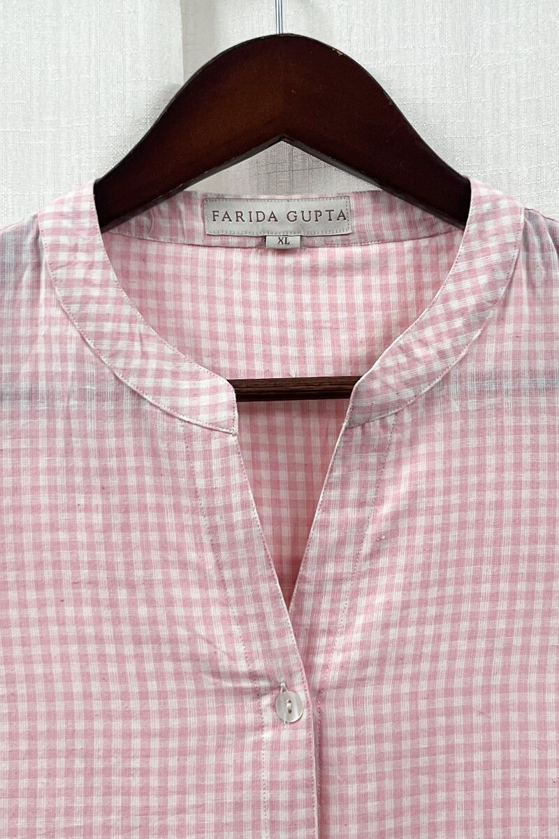 Pink Handcrafted Handloom Cotton Top