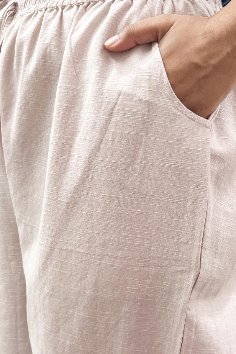 Off-White Handcrafted Handloom Cotton Pants