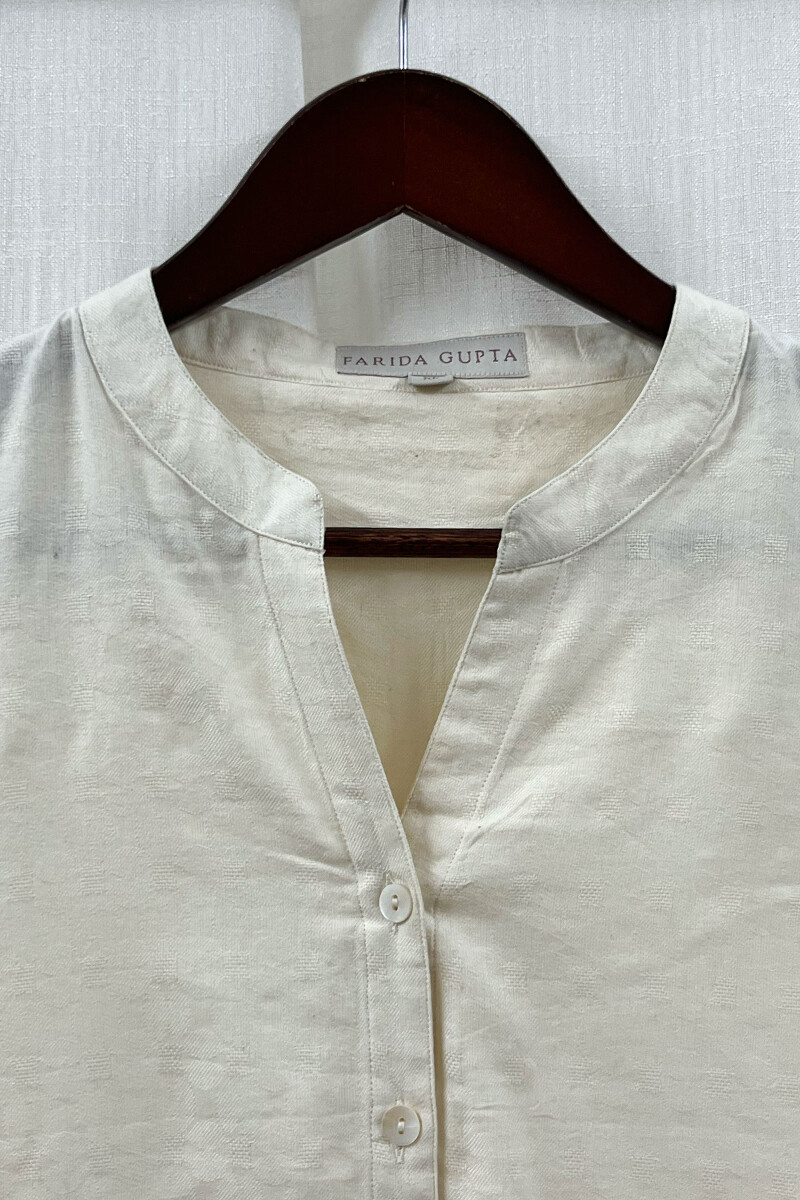 Cream Handcrafted Handloom Cotton Top