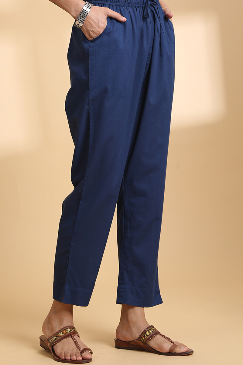 Handcrafted Cotton Narrow Pants