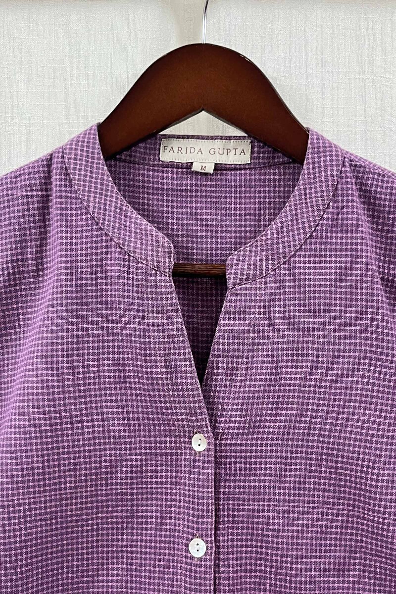 Purple Handcrafted Handloom Cotton Top