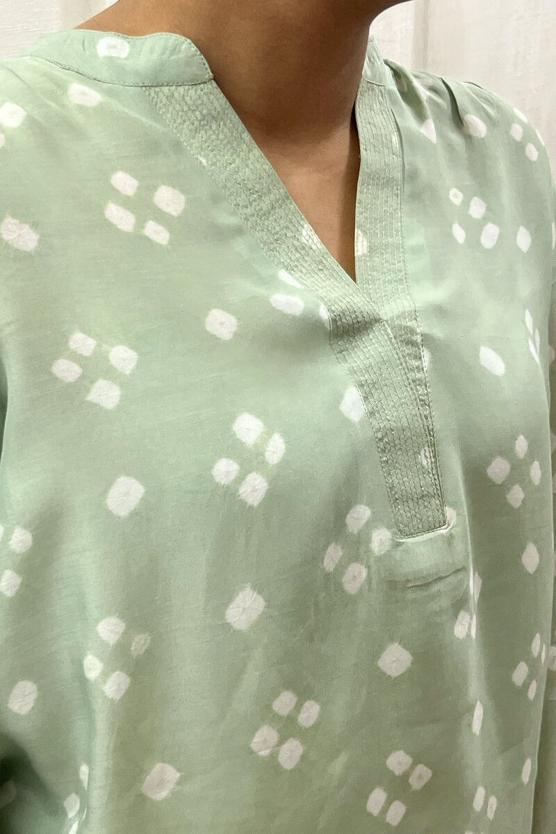 Bandhani Handcrafted Modal Top