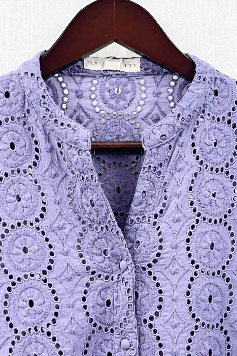 Purple Handcrafted Cotton Top