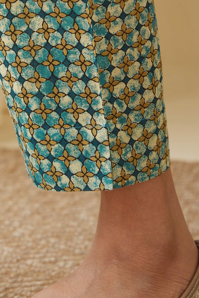 Bagru Hand Printed Cotton Narrow Pants