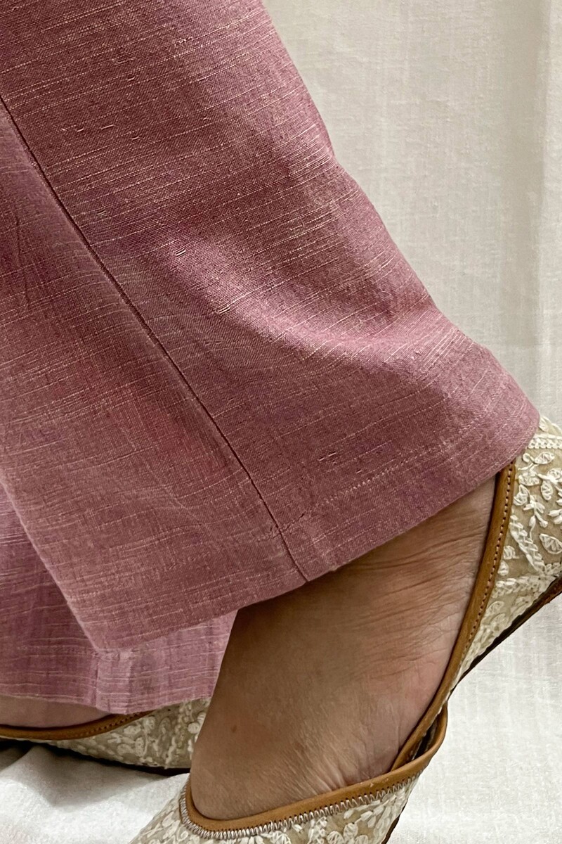 Peach Handcrafted Handloom Cotton Pants