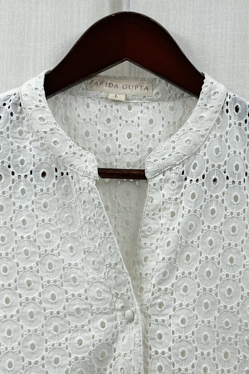 White Handcrafted Cotton Top